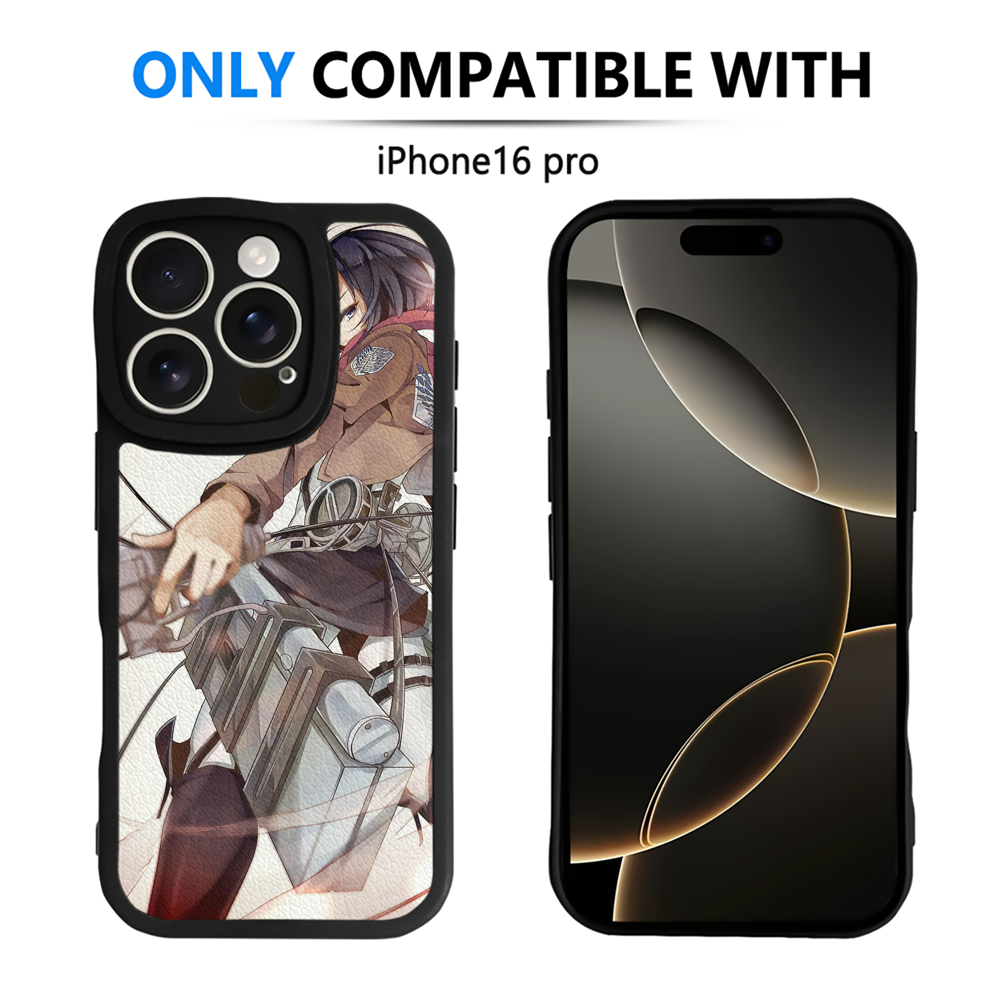 （画像用） 進撃の巨人 Attack on Titan 【iPhone 16シリーズ対応】シリコンスマホケース（レザー調） 材質：シリコン